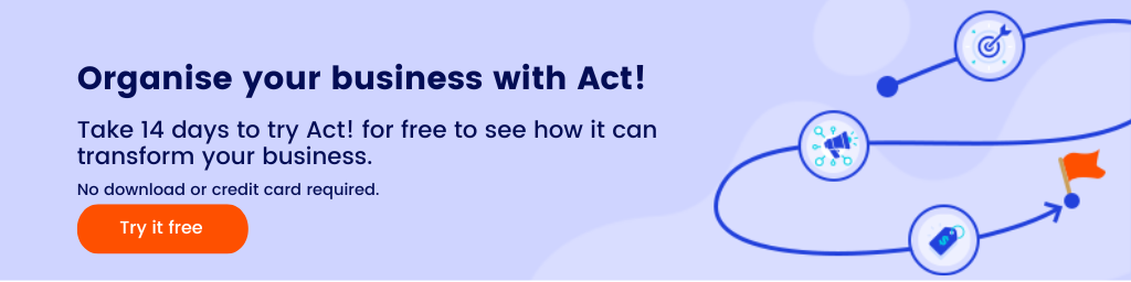 Try Act! for free for 14 days CTA callout.